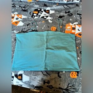 NWT American Eagle Blue Crop Tank Top Size XXL